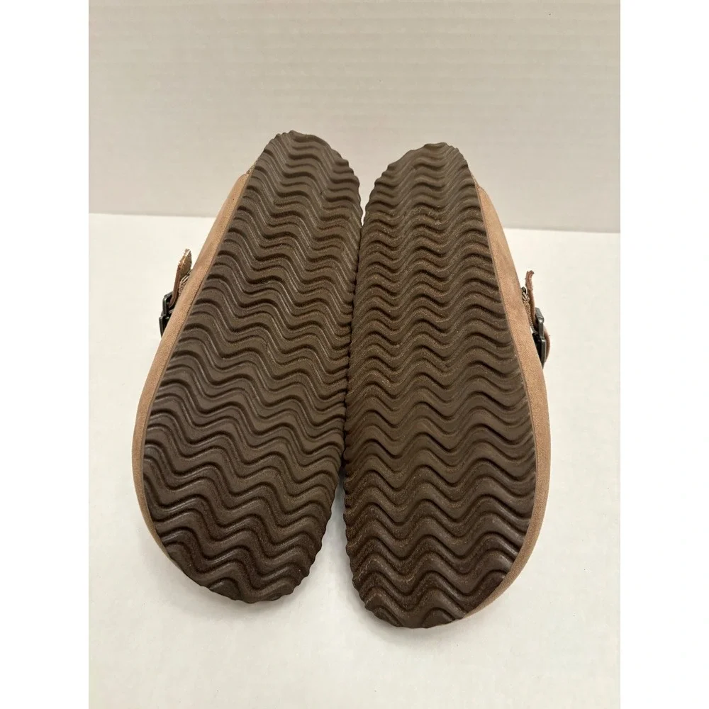 Time and Tru Womens Comfort Clogs Bundle Black Tan Faux Suede Mules Size 6 Pair - Picture 6 of 12